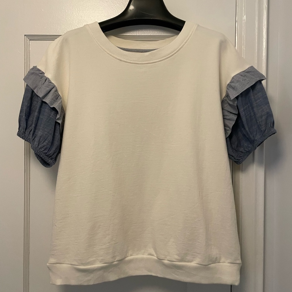 NWT Porridge (Anthropologie) Short Sleeve with Ruffle Sleeves